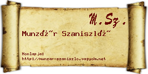 Munzár Szaniszló névjegykártya